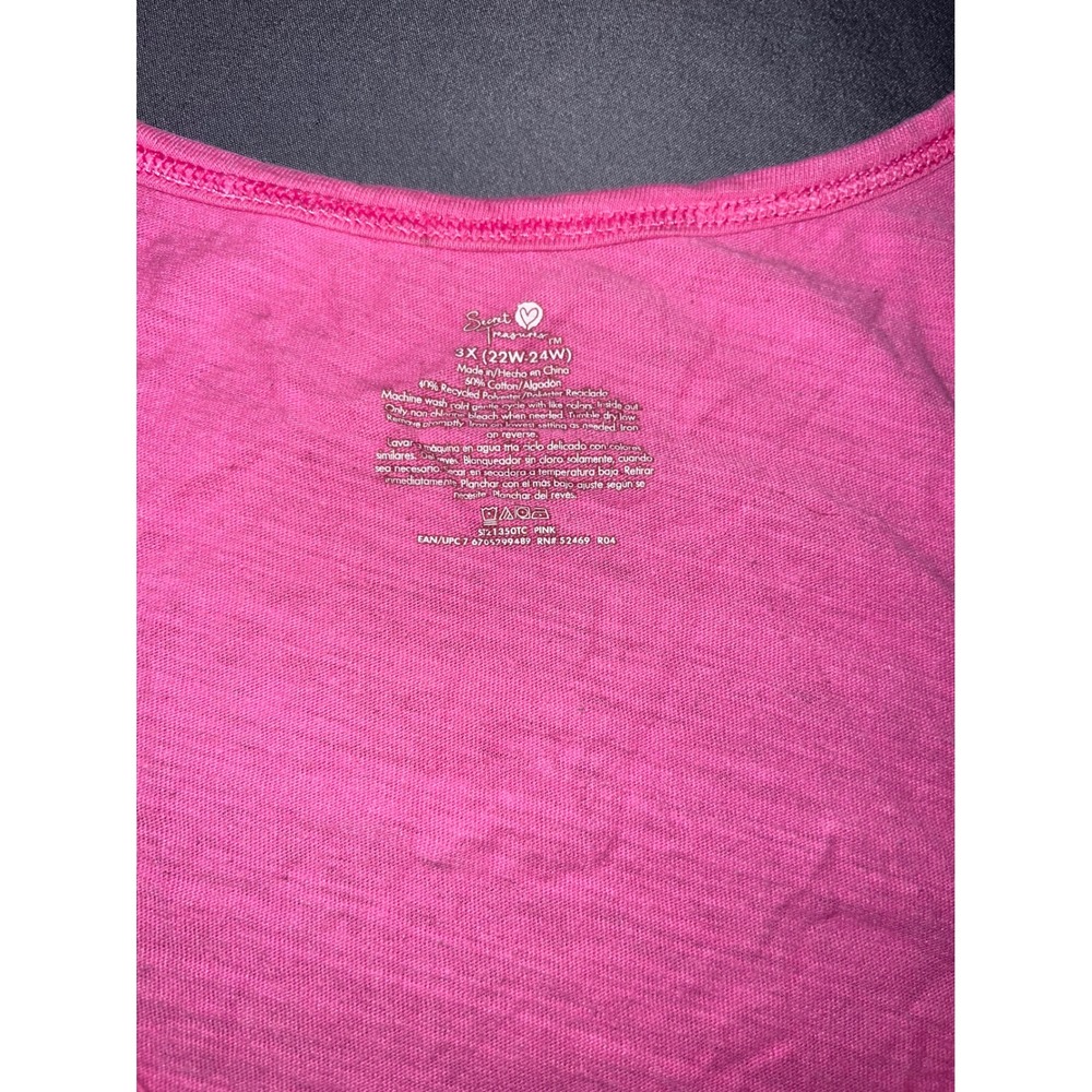 Secret Treasures Tank Top Womens 3X Pink Excellent Follow The Sunshine Graphic - Picture 3 of 5